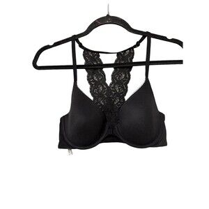 Victoria’s Secret Body By Victoria 34C Racerback Perfect Coverage Bra Black